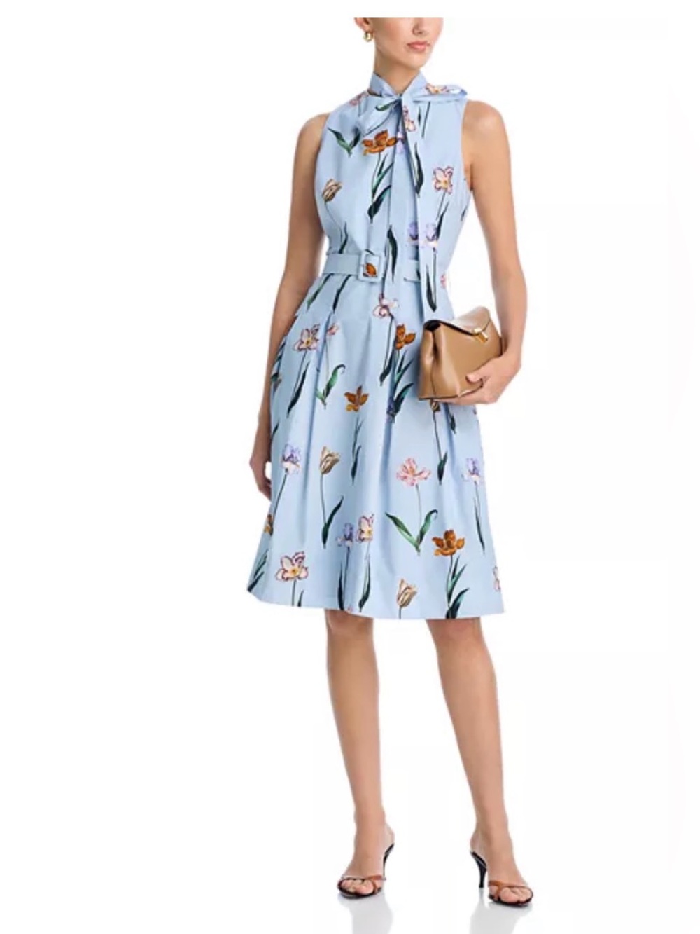 Teri Jon by Rickie Freeman
Cotton Print Tie Neck Dress